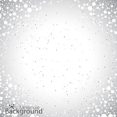 Geometric gray background molecule and communication for your