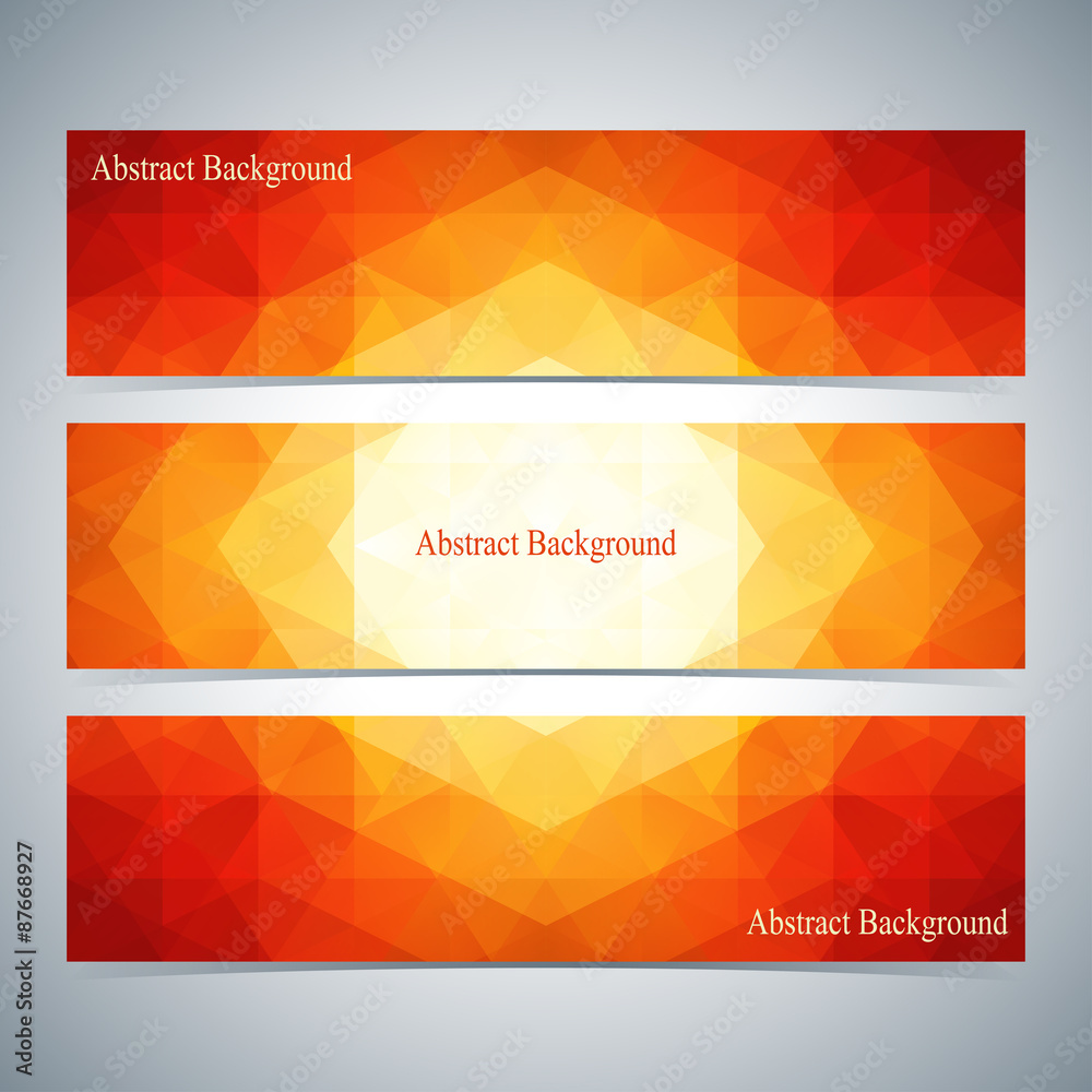 Poster modern colorful set of vector banners for your design