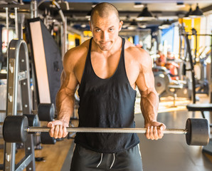 Bodybuilder at gym