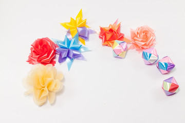 ribbon with a bow on a white background