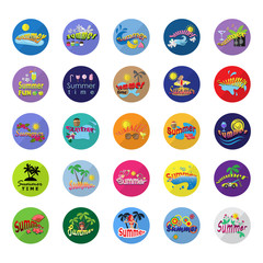 Summer Flat Icons Set: Vector Illustration, Graphic Design. Collection Of Colorful Icons. For Web, Websites, Print, Presentation Templates, Mobile Applications And Promotional Materials