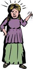Angry Woman Pointing Finger