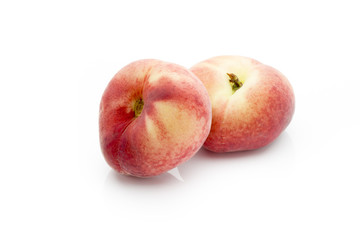 Peach on the white isolatd background.