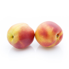 Peach on the white isolatd background.