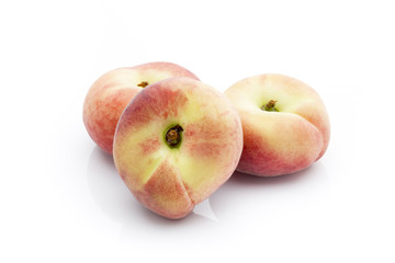 Peach on the white isolatd background.