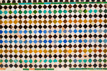 Colorful tiles in Alhambra
