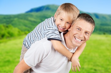 Fototapeta premium Father, Father's Day, Daughter.