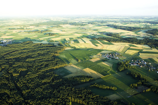 Fototapeta Summer landscape with and blue sky