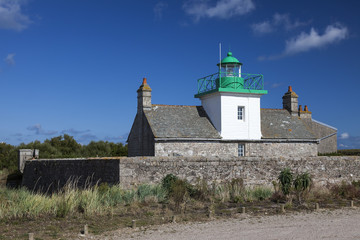 Der Leuchtturm Phare de la Pointe de Saire, Réville, Normandie