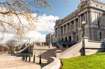 Fototapeta na wymiar Library of Congress, Washington DC. Thomas Jefferson building in Washington DC USA
