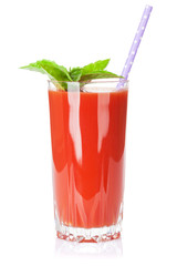 Fresh vegetable smoothie. Tomato juice