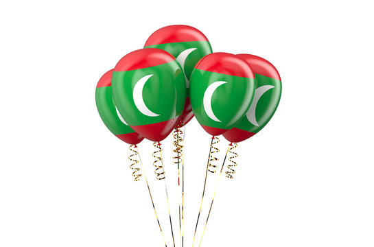 Maldives patriotic balloons,  holyday concept - Powered by Adobe