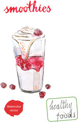Watercolor smoothies