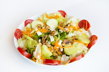 Dish of greek salads
