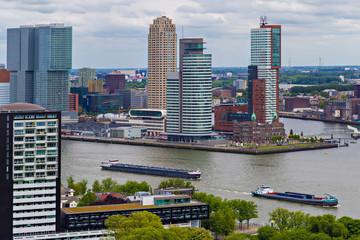 Fototapeta premium View on Port of Rotterdam business area