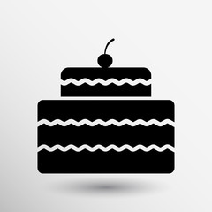 Cake Design symbol logo dessert food sweet
