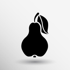 Pear logo fruit diet leaf dieting health food 