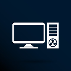 Vector Desktop Computer Icon pc symbol laptop