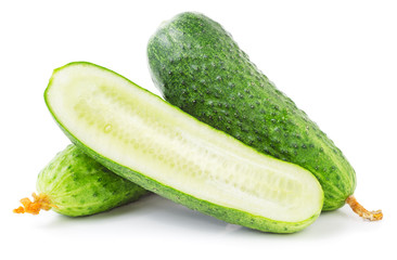 Cucumber isolated on white background