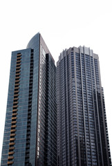 Obraz premium Photo of tall buildings from South Loop in Chicago. Cityscape.