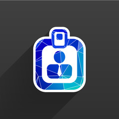 Vector identification card icon  vector profile search 