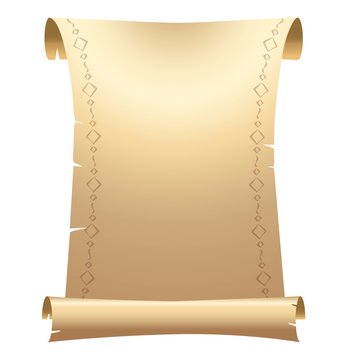 archment paper scroll with decorative ornament border