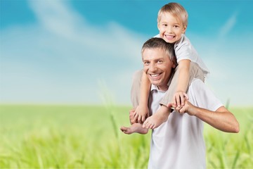 Fototapeta premium Grandparent, Grandfather, Child.