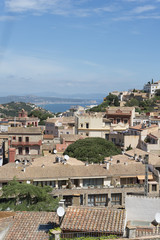 Fototapeta premium Begur with Castle, a typical Spanish town in Catalonia, Spain.