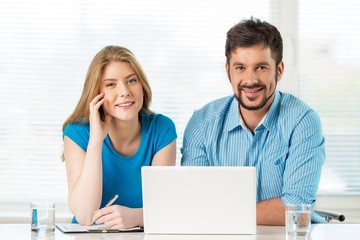 Obraz premium Business, designer, laptop.