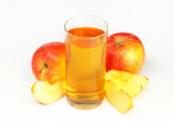 Glass of apple juice