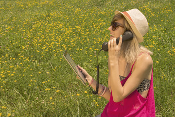 Young woman having an internet call