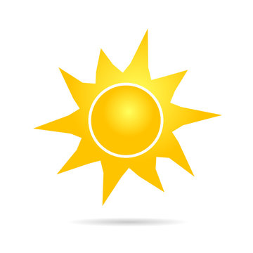 sun icon yellow color vector