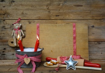 Weihnachten- Werbefläche für Rezepte und Weihnachtsgrüße