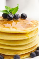 Breakfast, dessert, stacked.