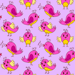 Seamless birds pattern