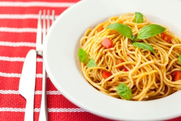 Pasta, spaghetti, italian pasta.