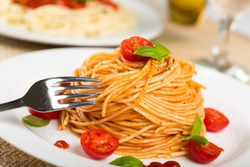 Spaghetti, italian, tomato.