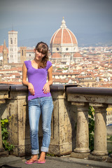 Young sexy girl in Florence