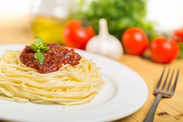 Italian pasta, italian cuisine, pasta plate.
