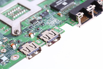 Fototapeta premium Closeup of computer micro circuit board