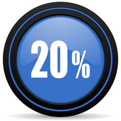 20 percent icon sale sign
