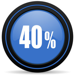 40 percent icon sale sign