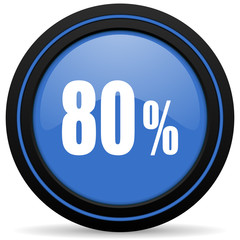 80 percent icon sale sign