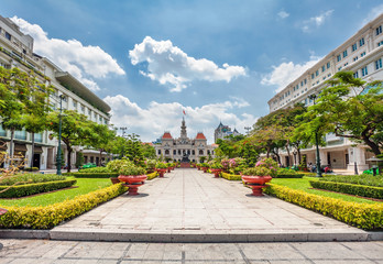 Monument to Ho Chi Minh - obrazy, fototapety, plakaty