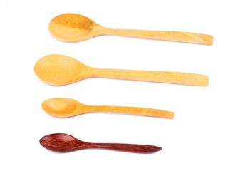 wooden spoon isolated on white