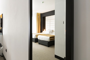 Interior of a hotel bedroom