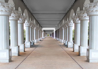 corridor with columns