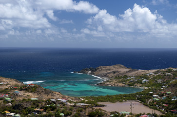 St. Barth aerial view, Caribbean