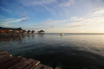 Obraz premium view of Mabul Island, Sabah 