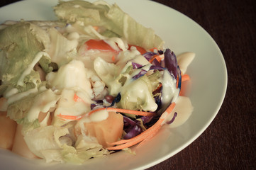 salad with filter effect retro vintage style